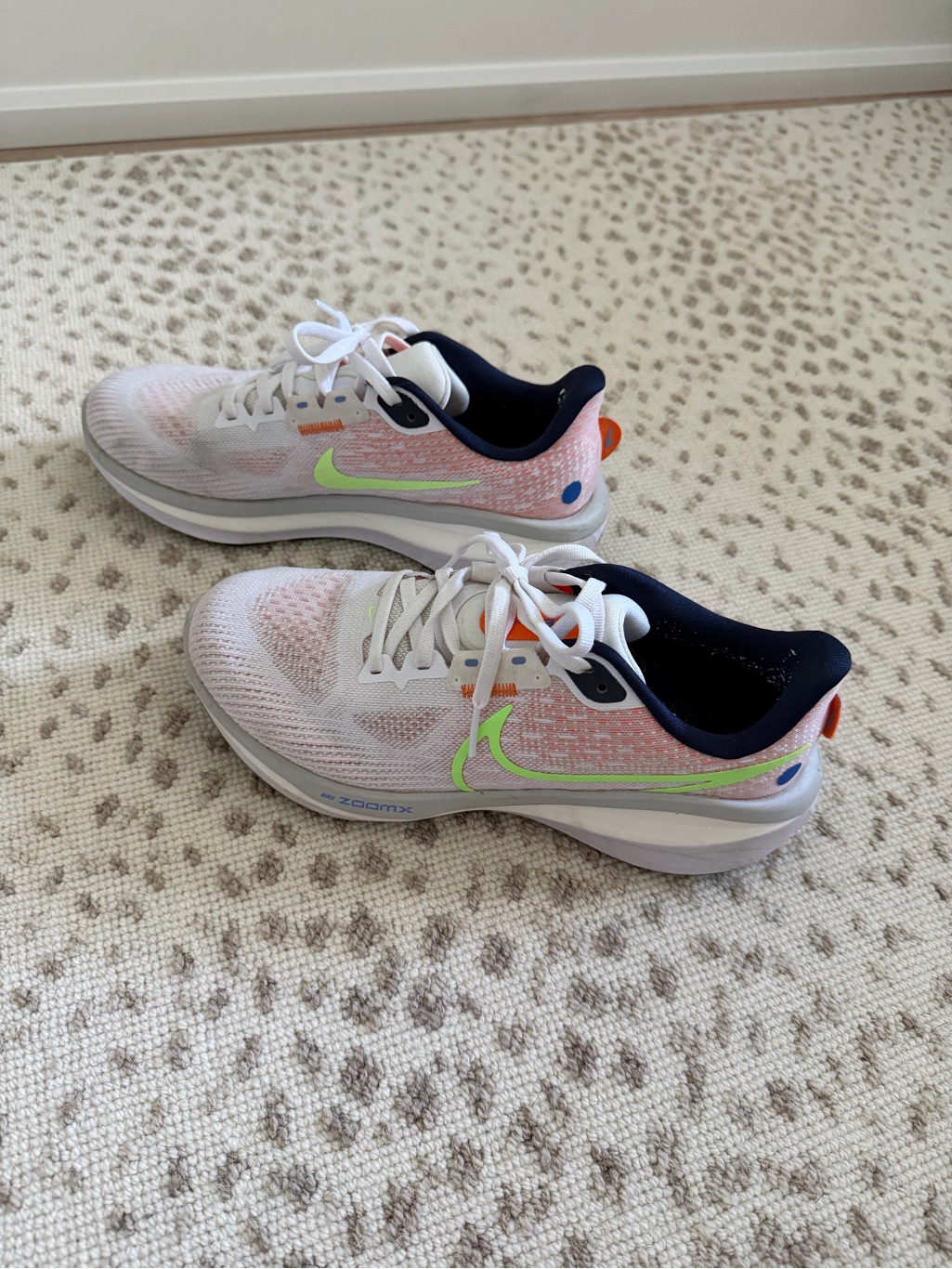 Nike Navy Orange And Neon Green Running Shoes